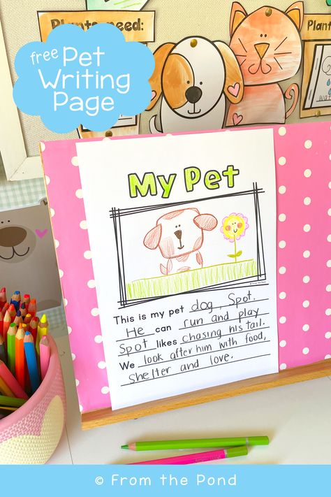 Free over on the blog is a free pet writing page and ideas for a practical lesson sequence. Students can write about their pet at home or the classroom pet. The writing page gives them a scaffold and support for writing simple sentences as they begin to learn an Information Report text style. Animal Writing Activities, Writing Simple Sentences, Report Text, Pet Study, Quiet Critters, Animal Writing, Classroom Pets, Writing Page, Reading Buddies