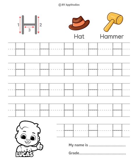 Capital Letter H Tracing Worksheets H Tracing Worksheet, Letter H Tracing, Alphabets Worksheet, Improving Handwriting, Alphabet Writing Practice, Letter Tracing Worksheets, Printable Alphabet Letters, Kids Worksheets Printables, Alphabet Writing