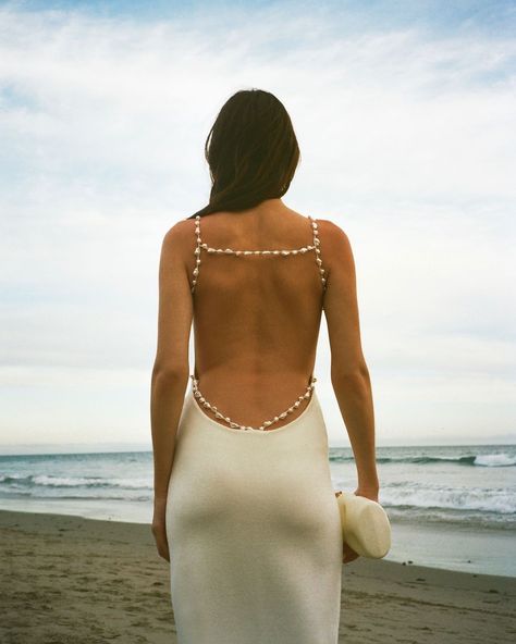 Wedding • Instagram Cult Gaia Dress, Backless Gowns, Pearl Straps, Midi Knit Dress, Icon Clothing, Backless Gown, Fashion Journals, Cult Gaia, Gorgeous Gowns