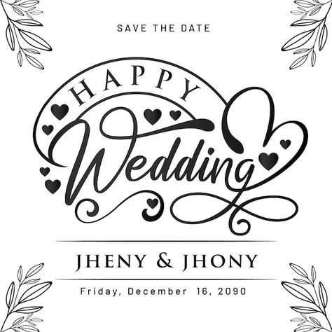 Greeting of happy wedding lettering desi... | Premium Vector #Freepik #vector #wedding-typography #wedding-lettering #wedding-text #wedding-collection Wedding Lettering, Certificate Layout, Wedding Typography, Calendar Design Template, Wedding Logo Design, Wedding Letters, Wedding Silhouette, Wedding Fans, Wedding Greeting Cards