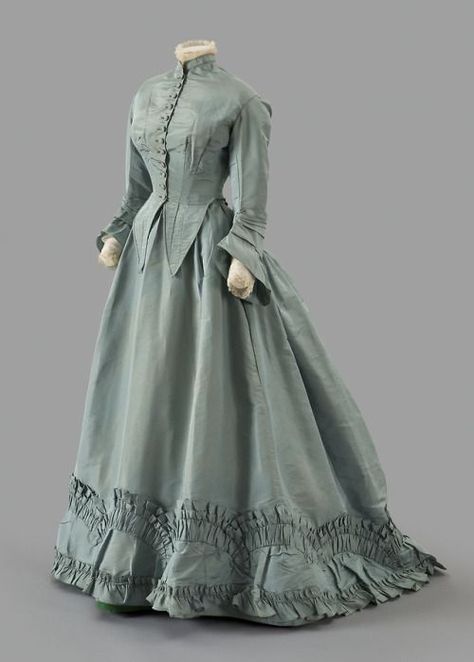 Worth afternoon dress ca. 1867From the Albany Institute of... | Fripperies and Fobs | Bloglovin’ 1800s Dresses, 1800's Dress, Walking Dress, Old Dress, Plum Dress, 1800s Fashion, Old Fashion Dresses, Afternoon Dress, 19th Century Fashion