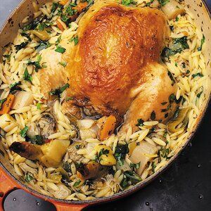 Chicken In A Pot, Lemon Orzo, Orzo Recipes, Chicken And Rice, Meal Recipes, Poultry Recipes, Lemon Chicken, Orzo, One Pot Meals