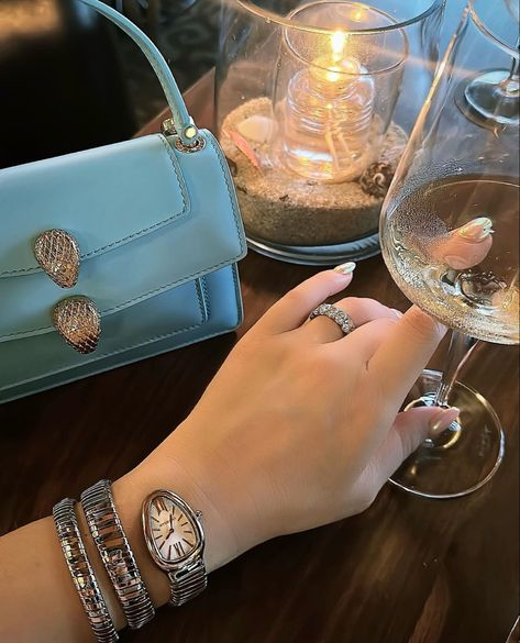 #bvlgari #serpenti #watch #bag #luxury #designer #aesthetic Bulgari Watches Women, Bvlgari Watch Women, Bvlgari Watch, Bulgari Watch, Bulgari Jewelry, Bvlgari Serpenti, Summer Pics, South India, Hand Jewelry