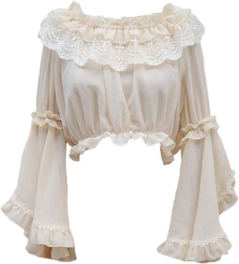 Amazon.com: Smiling Angel Girls Sweet Lolita Blouse (One Size, Apricot) : Clothing, Shoes & Jewelry Gaun Abad Pertengahan, Girls Sweet, Sweet Lolita, Rilakkuma, Mode Inspo, Dream Clothes, Lolita Fashion, Pretty Outfits, Apricot