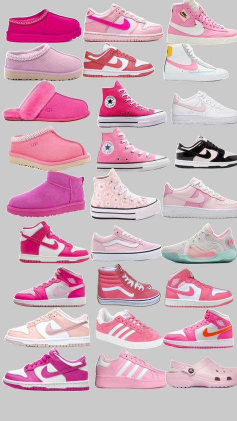 Cute Preppy Shoes, Shoes In Style, New Preppy, Pink Jordans, Pink Nike Shoes, Pretty Sneakers, Shoes For School, Trendy Shoes Sneakers