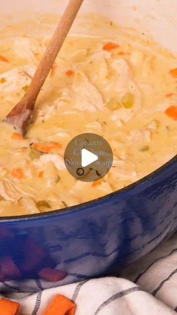 12 Tomatoes on Instagram: "A little twist on a classic 🥕🥘🍗
Full recipe below or click the link in our bio! 
🔗 https://12tomatoes.com/one-pot-creamy-chicken-noodle-soup/
INGREDIENTS
1/2 medium yellow onion, chopped
2 ribs celery, finely chopped
2 medium carrots, peeled and finely chopped
2 cloves garlic, minced
2 tablespoons butter
1/4 cup all-purpose flour
4 cups chicken broth
1 lb boneless skinless chicken breasts
1 teaspoon dried thyme or 1 tablespoon fresh
1 teaspoon dried rosemary or 1 tablespoon fresh, chopped
1 cup heavy whipping cream
2 cups uncooked wide egg noodles
Kosher salt and freshly ground pepper, to taste
1 tablespoon fresh parsley, roughly chopped (optional)
PREPARATION
In a large pot or Dutch oven, melt the butter over medium-high heat.
Add the onion, celery, and carr Dutch Oven Chicken Breast Recipes, Oven Chicken Breast Recipes, Dutch Oven Chicken Breast, Chicken Breast Oven Recipes, Dutch Oven Chicken, Dried Rosemary, Soup Ingredients, Dried Thyme, 12 Tomatoes