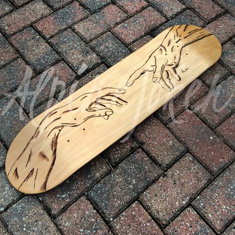 Skateboard deck art