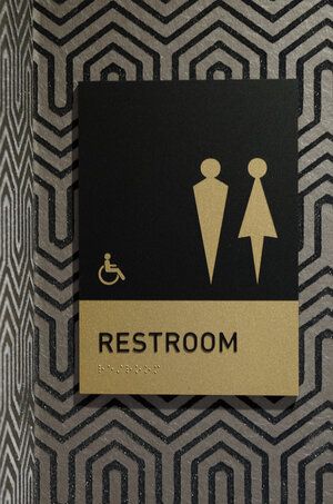 Washroom Signage, Restroom Signage, Casino Interior, Bathroom Signage, Restrooms Signage, Ada Signage, Wc Sign, Hotel Signage, Door Signage