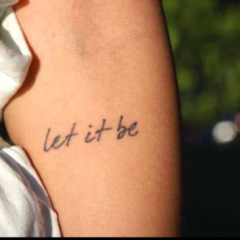 Let It Be Tattoo Ideas, Let It Go Tattoo, Let It Be Tattoo, Be Tattoo, Go Tattoo, Warrior Tattoos, Line Art Tattoos, Dainty Tattoos, Mom Tattoos