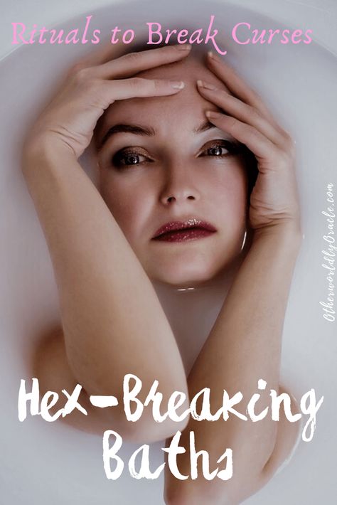 5 HEX BREAKING Baths: How to Break a Curse with a Ritual Bath Spell Breaking Ritual, Hex Removal Bath, How To Break A Hex Or Curse, Break Curse, Sacred Bath, Bath Spells, Hexes And Curses, Witch Bath, Hex Breaking