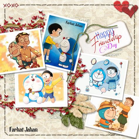 Doremon Nobita Friendship Quotes, Nobita And Doraemon Friendship, Doraemon And Nobita Friendship, Doraemon Photos, Happy Friendship Day Card, Doraemon And Nobita Friendship Wallpaper, Cartoons Aesthetic, Chocolate Photography, Happy Sankranti