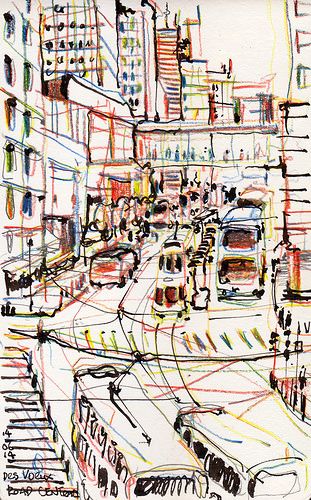 Urban Drawing, Urban Illustration, Road Drawing, 심플한 그림, Pierre Bonnard, Urban Sketch, Urban Sketchers, Arte Inspo, Alphonse Mucha