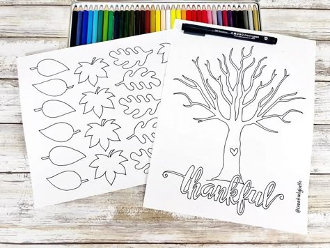 FREE Printable Thankful Tree and Leaves to Color - Creatively Beth Family Thankful Tree, Gratitude Tree Printable Free, Thanksgiving Tree Printable Free, Free Thankful Tree Printable, Thankful Tree Printable Free, Thankful Free Printable, Fall Leaves Template Free Printable, Thankful Tree Printable, Tree Printable Free