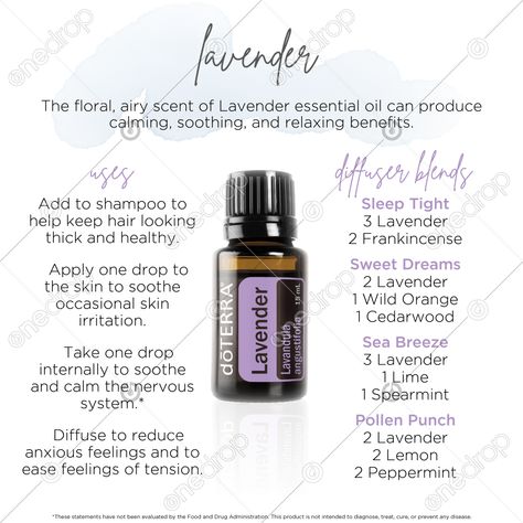 Brittany font Collection of Oilshttps://bit.ly/3nib37YLavenderThe floral, airy scent of Lavender essential oil can produce calming, soothing, andrelaxing benefits. Because it provides the user with comforting benefits for severalareas of the body and mind, Lavender oil has seemingly limitless applic... #lavender #lavender benefits #lavender diffuser blends #how to use lavender #top 10 oil #Lavender uses #wellnessadvocate #doterra #wellnessstockphotos #onedropdesigns #doterrawellnessadvocate #dot Doterra Lavender Diffuser Blends, Lavender Diffuser Blends, Brittany Font, Lavender Essential Oil Benefits, Lavender Diffuser, Lavender Uses, Doterra Lavender, Lavender Benefits, Doterra Wellness Advocate