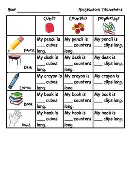 Non Standard Measurement FREEBIE Measuring With Non Standard Units, Measurement Non Standard Units, Teaching Measurement 1st, Measurement Stem Activities, Measurement 1st Grade, Non Standard Measurement Activities, Non Standard Measurement, Measurement Ideas, Meter Stick