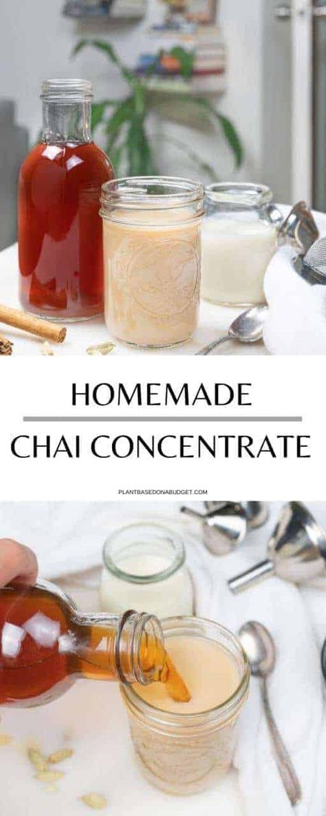 Chai Tea Concentrate Recipe, Tea Concentrate Recipe, Chai Tea Concentrate, Chai Concentrate, Homemade Chai Tea, Hot Tea Recipes, Hot Chai, Tea Concentrate, Homemade Chai