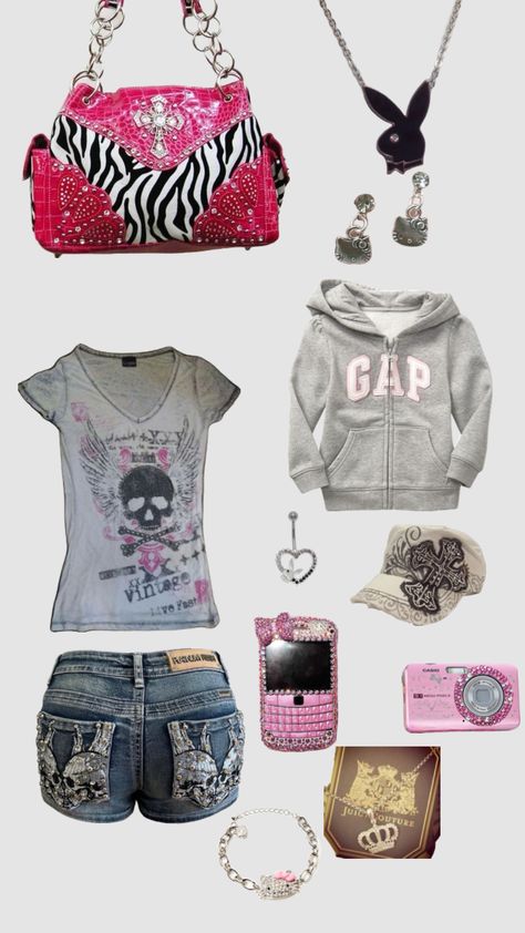 Y2K outfit✰✞🎀 #y2k #y2kaesthetic #y2koutfit #outfit #y2kgrunge Real Y2k Outfits, Y2k School Outfits, Real Y2k, Mcbling Fashion, Trashy Outfits, Y2k Girl, 2000s Outfits, 2000s Fashion Outfits, Y2k Clothing