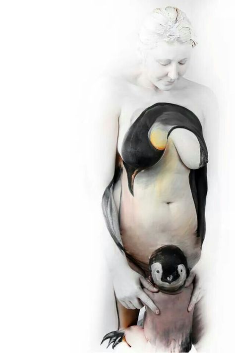 penguin Skin Wars, Body Paintings, Belly Painting, Human Canvas, Art Body, Painting Tattoo, Practice Yoga, Design Painting, Beautiful Body