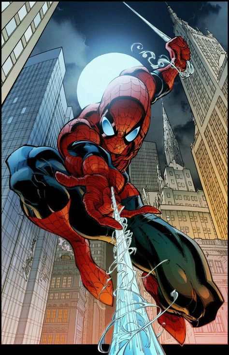 Sztuka Science Fiction, Spiderman Comic Art, All Spiderman, Spider Man Comic, Spiderman Drawing, Spiderman Artwork, Pahlawan Marvel, Marvel Spiderman Art, Pahlawan Super