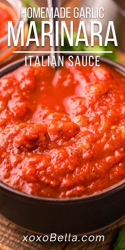 Italian Red Sauce Recipe, Garlic Marinara Sauce, Canning Marinara Sauce, Italian Marinara Sauce, Italian Spaghetti Sauce, San Marzano Tomato Sauce, Best Marinara Sauce, Red Sauce Recipe, Easy Marinara Sauce