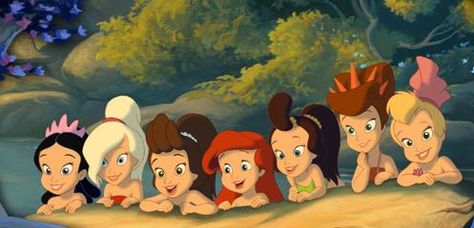 Ariel and her sisters when they where little. From left to right: Alana, Arista, Aquata, Ariel, Adella, Attina, and Andrina. Ariels Sisters, Disney Mignon, Animation Disney, Ariel Disney, Baby Ariel, Film Disney, Disney Side, Baby Mermaid, Disney Ariel