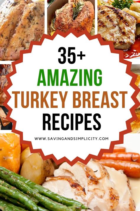 Discover 35+ amazing turkey breast recipes that are cheap and easy to make. Perfect for busy weeknights, family dinner, friendsgiving, Thanksgiving, holiday meals.   Paired with the perfect side and you have dinner covered.  Discover 35+ turkey breast recipes your family will love. Oven baked, slow cooker, Air Fryer, roasted turkey recipes and more. Over a months worth of busy weeknight dinners to add to your meal plan. Meal ideas perfect for busy moms. Moist Turkey Breast Recipes, Recipes For Turkey Tenderloin, Recipes Using Turkey Breast, Precooked Turkey Breast Recipes, Easy Turkey Breast Recipes, Simple Turkey Recipes, Roasted Turkey Recipes, Precooked Turkey, Marinated Turkey Breast