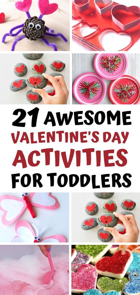 Activity Ideas For Toddlers, Preschool Valentines Activities, Preschool Valentine Crafts, Toddler Valentine Crafts, Fun Activities For Toddlers, Valentine's Day Crafts For Kids, Preschool Valentines, Toddler Valentines, Valentine Activities