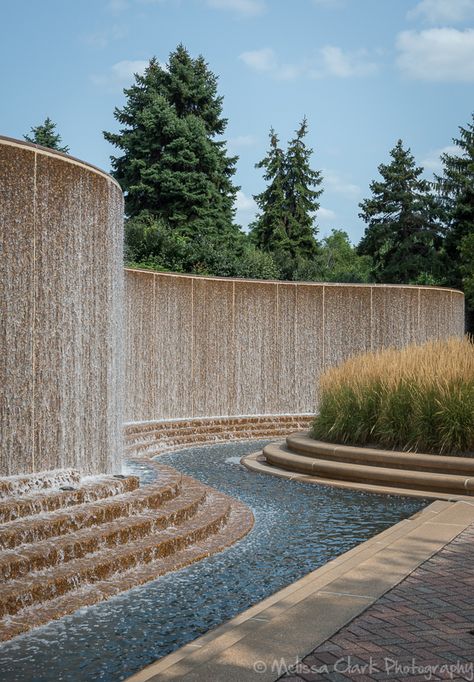 Waterscape Design, Waterfall Building, Waterfall Park, Thesis Ideas, Feather Reed Grass, Fountain Park, Drawing Light, Water Architecture, Water Feature Wall