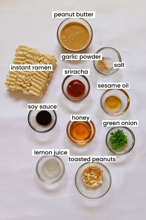 How to make Peanut Butter Ramen Noodles - Spoons Of Flavor Peanut Butter Ramen Noodles, Butter Ramen Noodles, Noodle Sauce Recipe, Peanut Butter Ramen, Homemade Ramen Noodles, Ramen Noodles Recipe, Ramen Seasoning, Healthy Ramen, Ramen Recipes Easy