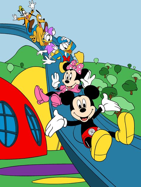 Mickey Mouse Wall Mural, Mickey Mouse Mural, Mickey Mouse Clubhouse Wallpaper, Mickey Mouse Clubhouse Drawing, Mickey Mouse Clubhouse Room, Minnie Y Daisy, Baby Story Books, Mickey Mouse Bedroom, Cartoon Wall Painting