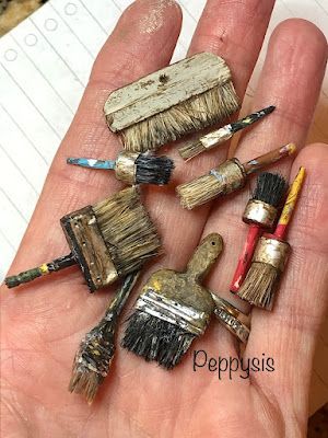 Miniature Projects Diy, Diorama Diy Tutorials, Miniature Art Studio Diy, Air Dry Clay Miniatures Diy, Making Miniatures Diy, Doll House Miniature, Miniature Art Supplies, Miniature Painting Elements, How To Make Miniature Things