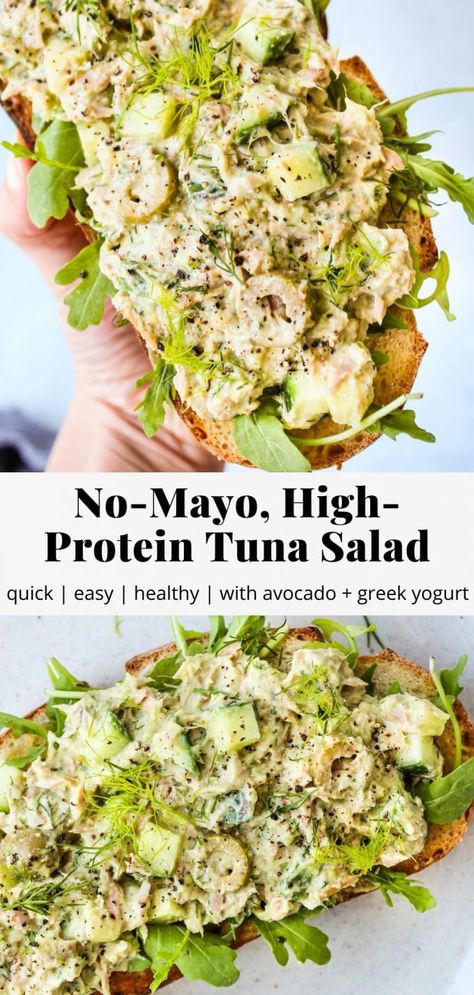 Tuna Salad With Greek Yogurt, Healthy Tuna Salad, Healthy Tuna, Extra Protein, Tuna Salad Recipe, Yogurt Greco, Tuna Recipes, Quick Lunch, Tuna Salad