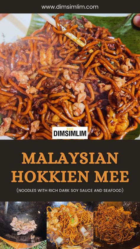 Master the art of Malaysian noodle dishes with this Hokkien Mee recipe. Wok-fried to perfection, this easy stir fry combines Hokkien noodles, dark soy sauce, and fresh seafood. Get full recipe on dimsimlim.com Hokkien Noodles Recipe, Hokkien Noodles, Caramel Chicken, Easy Stir Fry Recipes, Dark Soy Sauce, Easy Stir Fry, Asian Noodles, Crispy Pork, Chinese Cabbage