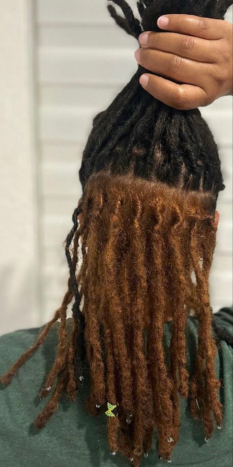 Golden Brown Locs, Dyed Sisterlocks, Loc Versatility, Peekaboo Locs, Black Locs, Brown Dreadlocks, Dyed Dreads, Pretty Locs, Colored Locs