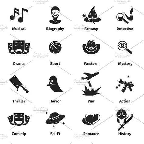 Pictogram Design, History Icon, Documentary Movies, Film Genres, Book Genre, Book Icons, Art Storage, Free Illustration, Book Genres