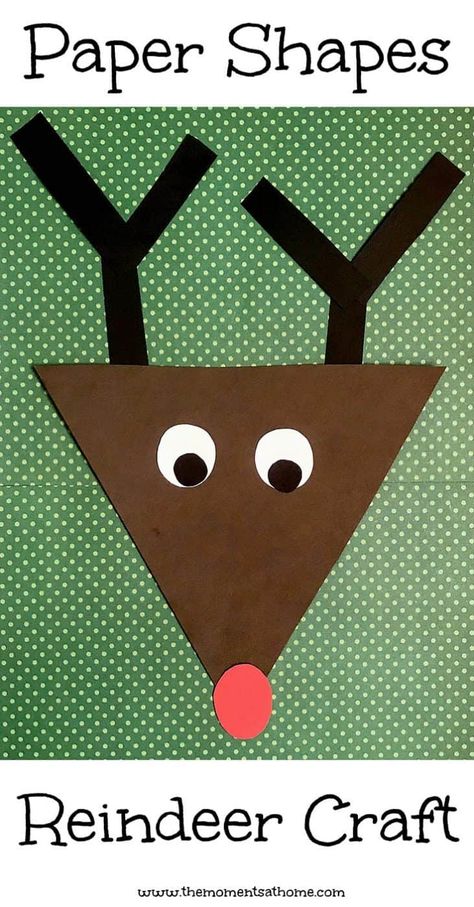 Reindeer Crafts For Kids, Reindeer Activities, Rudolph Crafts, Reindeer Crafts, Book Club For Kids, Ren Geyiği, Shapes Craft, Paper Shapes, Reindeer Craft