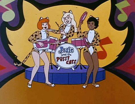 Cartoon List, 70s Cartoons, Tv Theme Songs, Collage Pics, Josie And The Pussycats, Morning Cartoon, Cartoon Photo, Music Ideas, Saturday Morning Cartoons