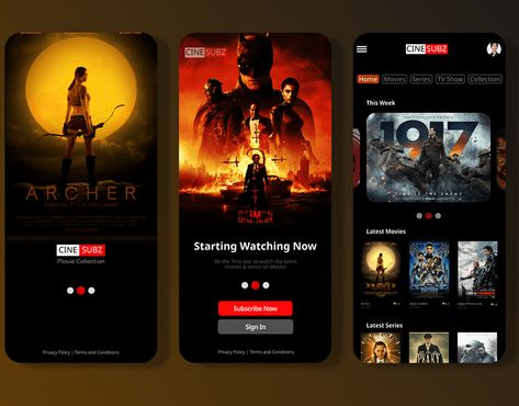 Movies App Design, Movie App Ui Design, Website Ui Design, App Ui Ux Design, Mobile Website Design, Interactive Web Design, Ux Kits, Ui Ux App, Android Design