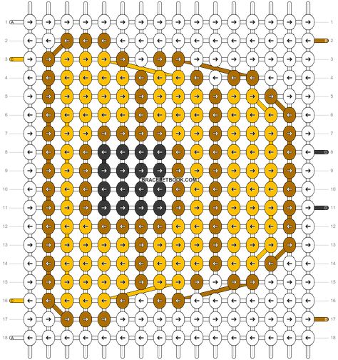 Alpha pattern #87755 | BraceletBook Bees Nest, Bee Cute, Stitch Art, Honey Bees, Alpha Pattern, Soda Pop, Alpha Patterns, Cross Stitch Art, Friendship Bracelet Patterns