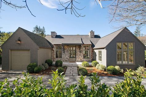 Bay Area designer Wendy Posard designed 25 Sir Francis Drake Blvd. in Ross, a newly constructed custom home listed for $2.995 million. L Shaped Ranch, U Shaped Houses, Sir Francis Drake, Francis Drake, Ranch Remodel, House Plans One Story, Three Bedroom House, Ranch House Plans, Remodel Bedroom