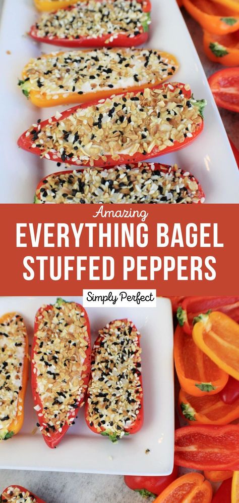 Everything Bagel Stuffed Peppers, Cucumber Cream Cheese And Everything Bagel Seasoning, Everything Bagel Bell Pepper, Recipe With Everything Bagel Seasoning, Everything Bagel Stuffed Mini Peppers, Peppers With Cream Cheese And Everything Bagel Seasoning, Everything Bagel Seasoning Recipes Keto, Everything Bagel Seasoning Snacks, Peppers Cream Cheese Everything Bagel