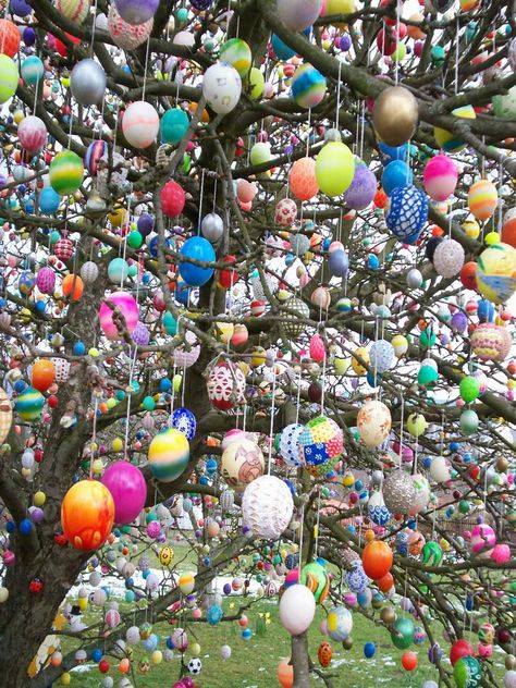 German Easter Facts and Customs- All About Easter in Germany! German Easter Traditions, German Easter, Farmhouse Easter Decor, Easter Egg Tree, Learning German, Easter Event, Custom Easter, About Easter, Easter Decorations Vintage