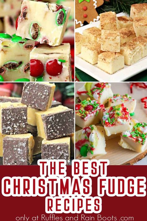 Christmas Fudge Recipes, Christmas Fudge Recipes Easy, Holiday Fudge Recipes, Best Fudge Recipe, Xmas Goodies, Holiday Fudge, Easy Christmas Candy Recipes, Christmas Cupcakes Recipes, Homemade Fudge Recipes