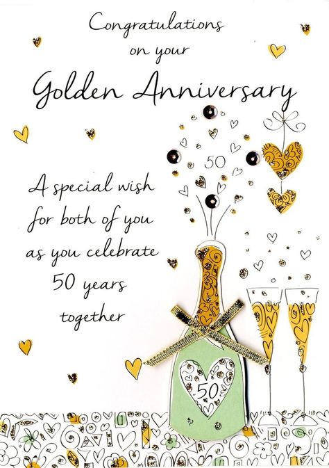 50th Golden Anniversary Greeting Card Second Nature Just To Say Cards Anniversary Card Sayings, 50th Anniversary Wishes, 50th Wedding Anniversary Wishes, 50th Anniversary Quotes, Anniversary Card Messages, 50th Anniversary Card, Anniversary Wishes For Friends, Golden Wedding Anniversary Card, Wedding Anniversary Greetings