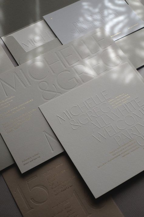 bling-embossing-wedding-invitations-20 Safe The Date, Embossed Invitations, Embossed Wedding Invitations, Blind Embossing, Simple Beach Wedding, Product Packaging Design, White Wedding Invitations, Letterpress Wedding, Stationery Collection