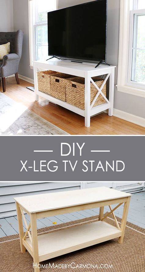 Diy Furniture Ikea, Diy Furniture Tv Stand, Diy Entertainment, Farmhouse Tv Stand, Diy Tv Stand, Wallpaper Cantik, Rack Tv, Living Room Tv Stand, Diy Tv