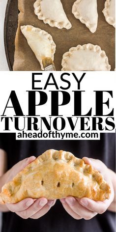 Homemade Apple Turnovers, Apple Pie Turnovers, Apple Turnover Recipe, Apple Pie Recipe Easy, Apples And Cinnamon, Easy Pie Crust, Turnover Recipes, Hand Pie Recipes, Apple Hand Pies