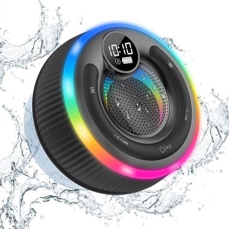 POMUIC Bluetooth Shower Speaker, Portable Bluetooth Speaker with Suction Cup, IPX7 Waterproof Speakers Wireless Bluetooth 5.3 with RGB Lights, Built-in Mic, HD Surround Sound for Shower, Outdoor,Party Check more at https://uk.productsoffer.in/pomuic-bluetooth-shower-speaker-portable-bluetooth-speaker-with-suction-cup-ipx7-waterproof-speakers-wireless-bluetooth-5-3-with-rgb-lights-built-in-mic-hd-surround-sound-for-shower-outdoorparty/ Shower Outdoor, Shower Speaker, Beach Bathroom, Passive Radiator, Rgb Lights, Bathroom Black, Wireless Speakers Portable, Waterproof Speaker, Wireless Speaker