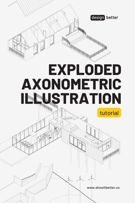 Exploded Axonometric Illustration Blueprint Style Tutorial #axonometric #architecturerepresentation #tutorial #render #showitbetter #collage #plants Exploded Axonometric Architecture, Axonometric Illustration, Collage Plants, Exploded Axonometric, Revit Tutorial, Architecture Diagrams, Axonometric View, Axonometric Drawing, Style Tutorial