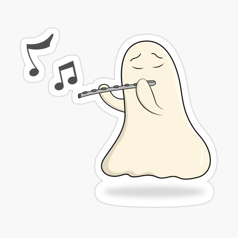 Get my art printed on awesome products. Support me at Redbubble #RBandME: https://www.redbubble.com/i/sticker/Ghost-Flute-by-DPSCreations/127462752.JCQM3?asc=u Flute Sticker, Playing Flute, Inktober 2024, Spooky Things, International Music, Cartoon Boy, Decorate Notebook, Sticker Cute, Halloween Clipart